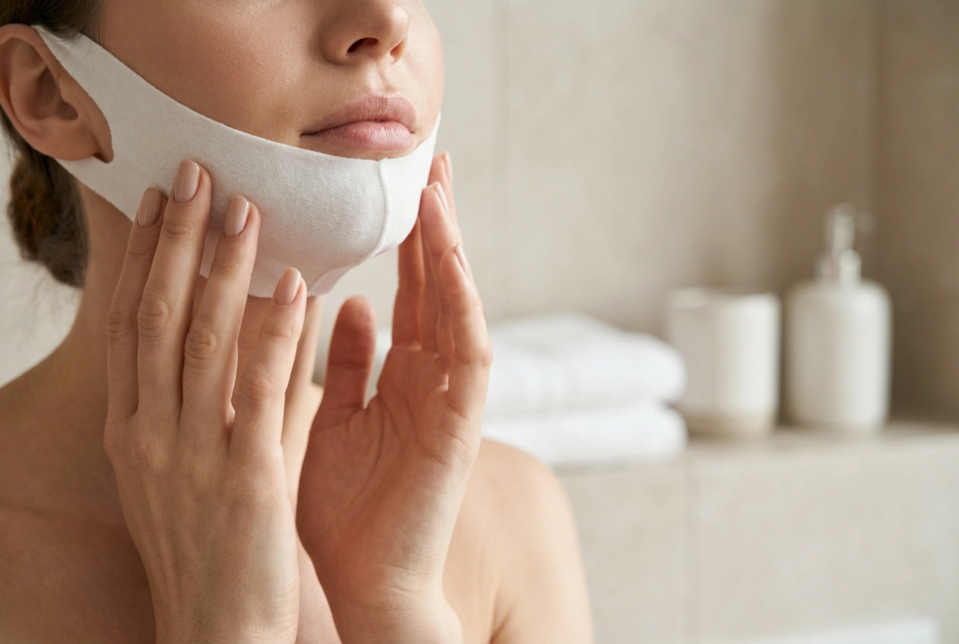 Λιφτινγκ μάσκα για το πηγούνι: σωστή τοποθέτηση και χρόνος εφαρμογής