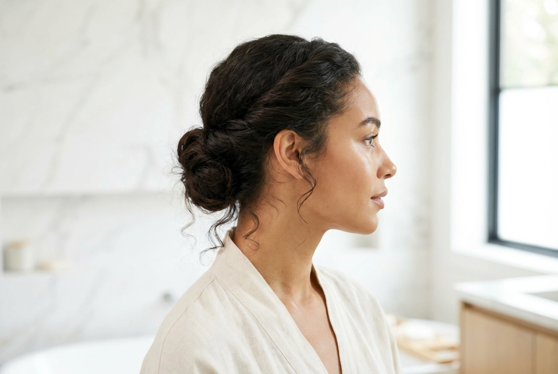 Κότσοι σινιόν σε πολλές εκδοχές: χαμηλός, μπανάνα και messy bun