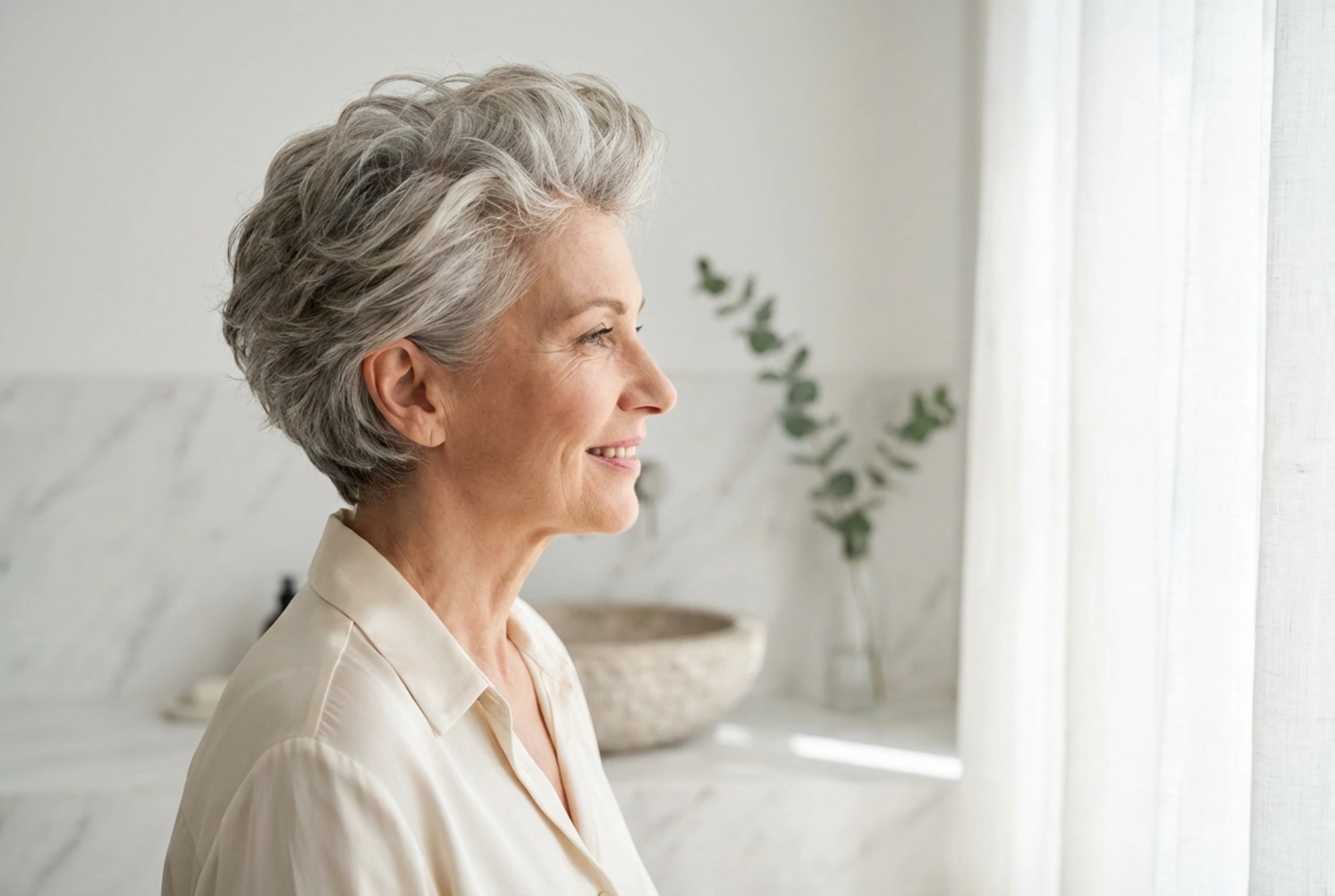 Κοντά χτενίσματα μετά τα 50: αποτελέσματα ανανέωσης χάρη στον όγκο και την υφή