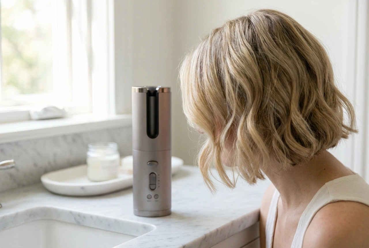 Αυτόματη συσκευή για μπούκλες για κοντά μαλλιά: γρήγοροι κυματισμοί σε λίγες κινήσεις