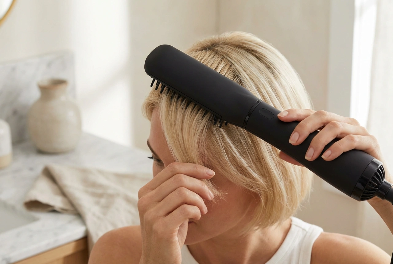 Βούρτσα-πιστολάκι για κοντά μαλλιά: ανύψωση στις ρίζες και γρήγορο styling