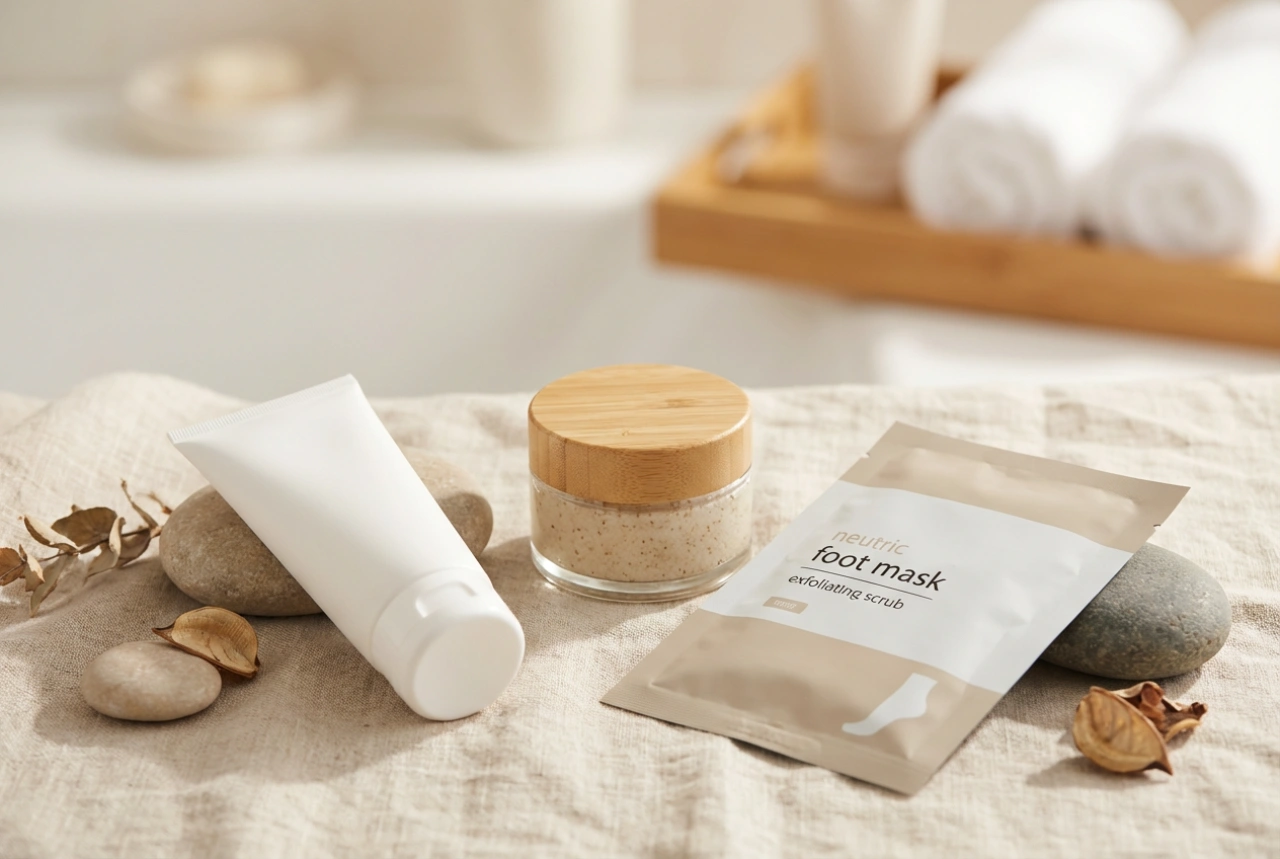 Για τις ξηρές φτέρνες: Σχέδιο με μάσκα, peeling και αποφρακτική κρέμα