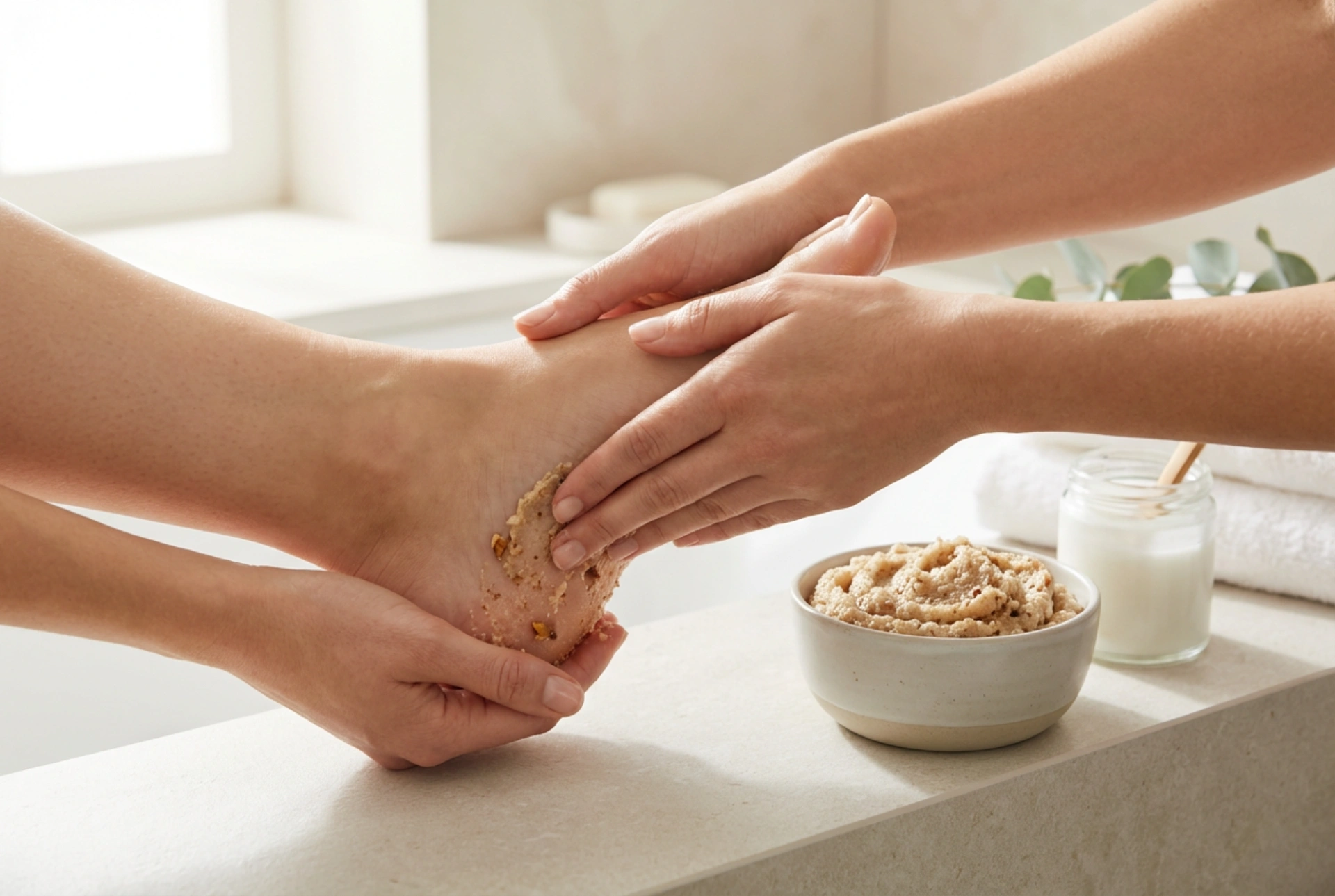 Απολέπιση για τις φτέρνες: αποτελεσματικά συστατικά, πώς να κάνετε μασάζ και πόσο συχνά να το χρησιμοποιείτε