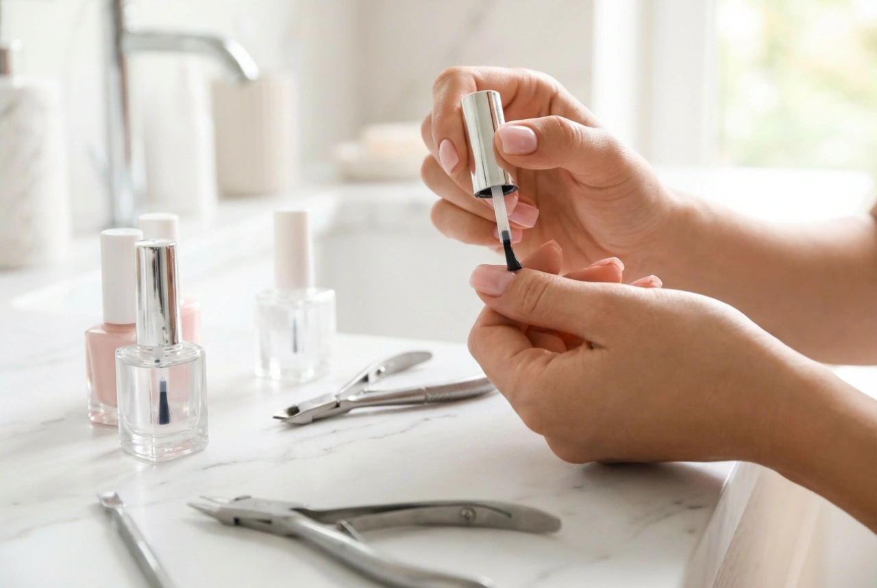 Υβριδικό μανικιούρ χωρίς λάμπα: πώς να χρησιμοποιήσετε ένα σετ για υβριδικό μανικιούρ χωρίς λάμπα