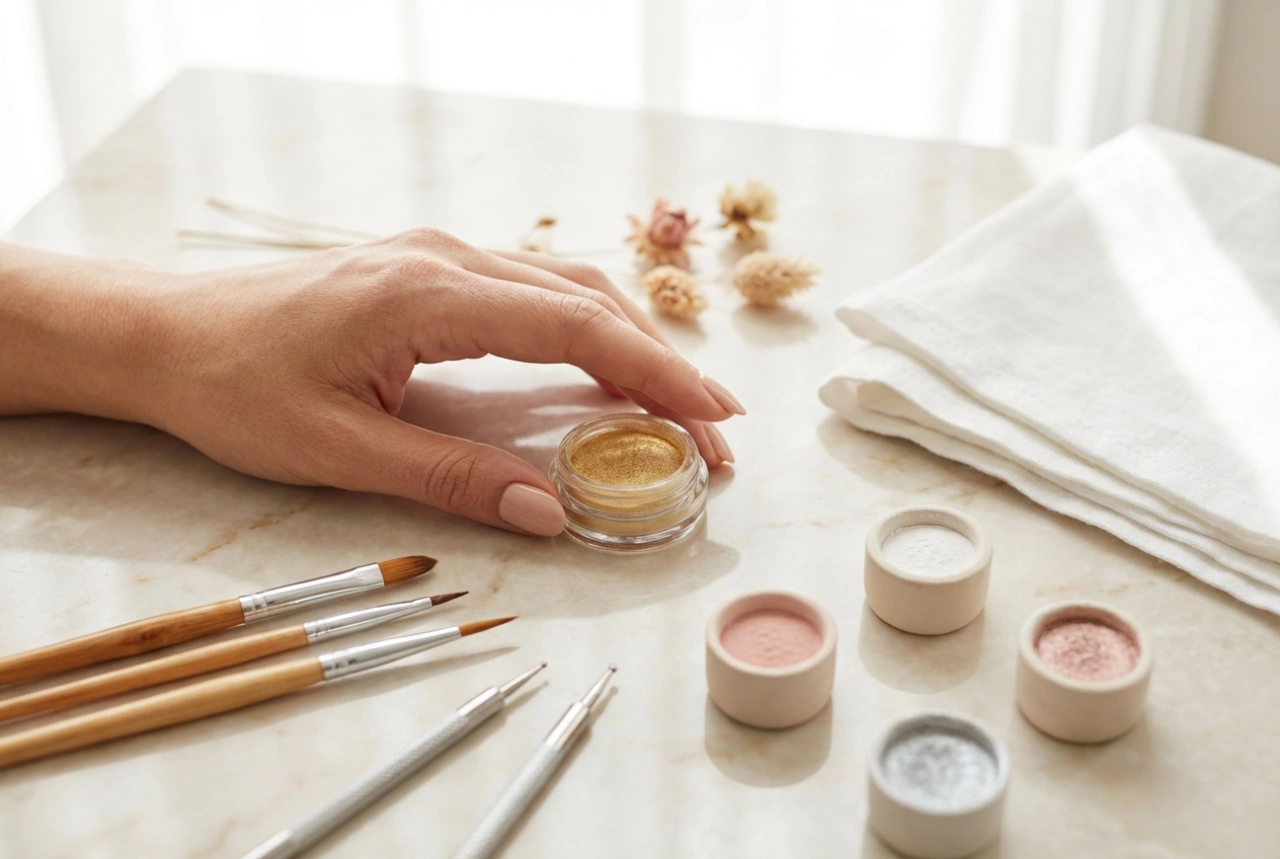 Σετ διακόσμησης νυχιών: πινέλα, dotting tools, σκόνες και η χρήση τους