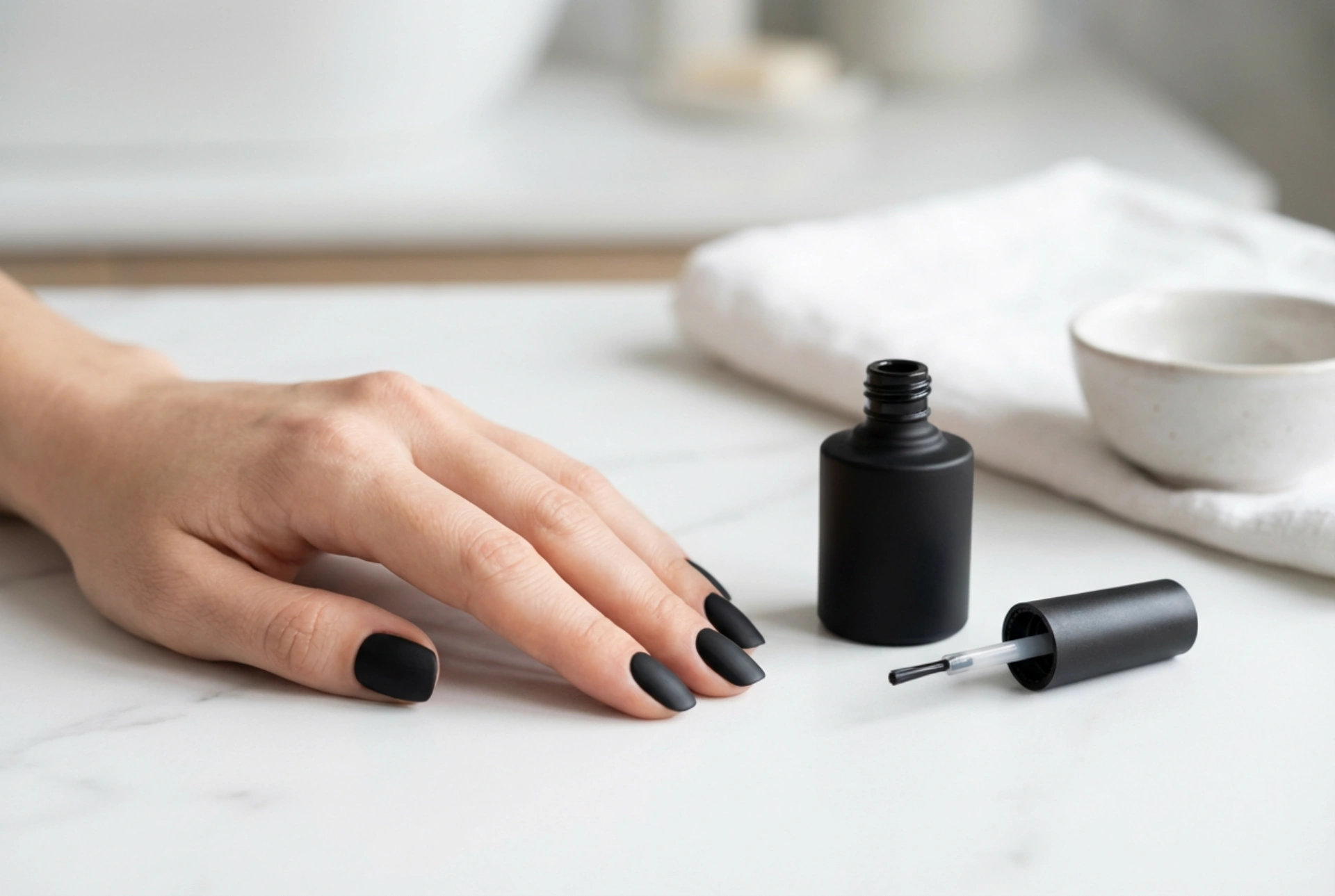 Μαύρο Ματ Βερνίκι Νυχιών Χωρίς Ραβδώσεις: Προετοιμασία και Εφαρμογή