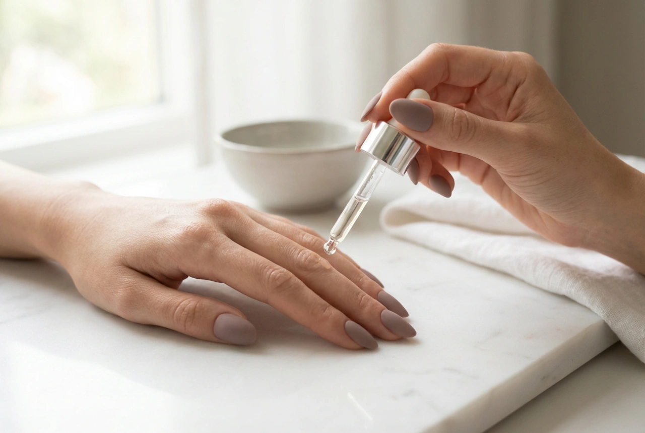 Ματ υβριδικά νύχια βήμα προς βήμα: ματ top coat, πολυμερισμός και περιποίηση