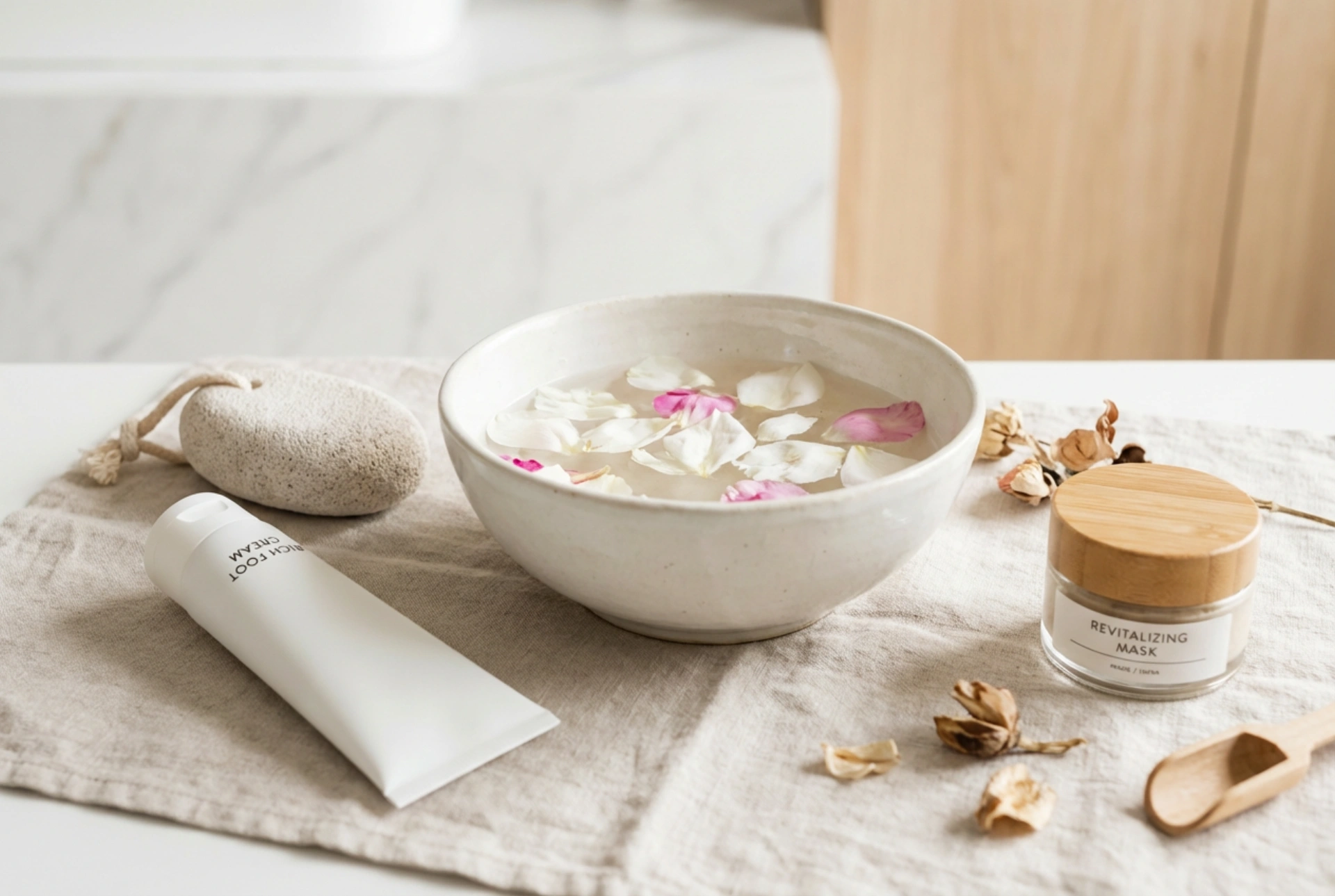 Περιποίηση ποδιών στο σπίτι: ποδόλουτρα, απολέπιση, κρέμα και μάσκα