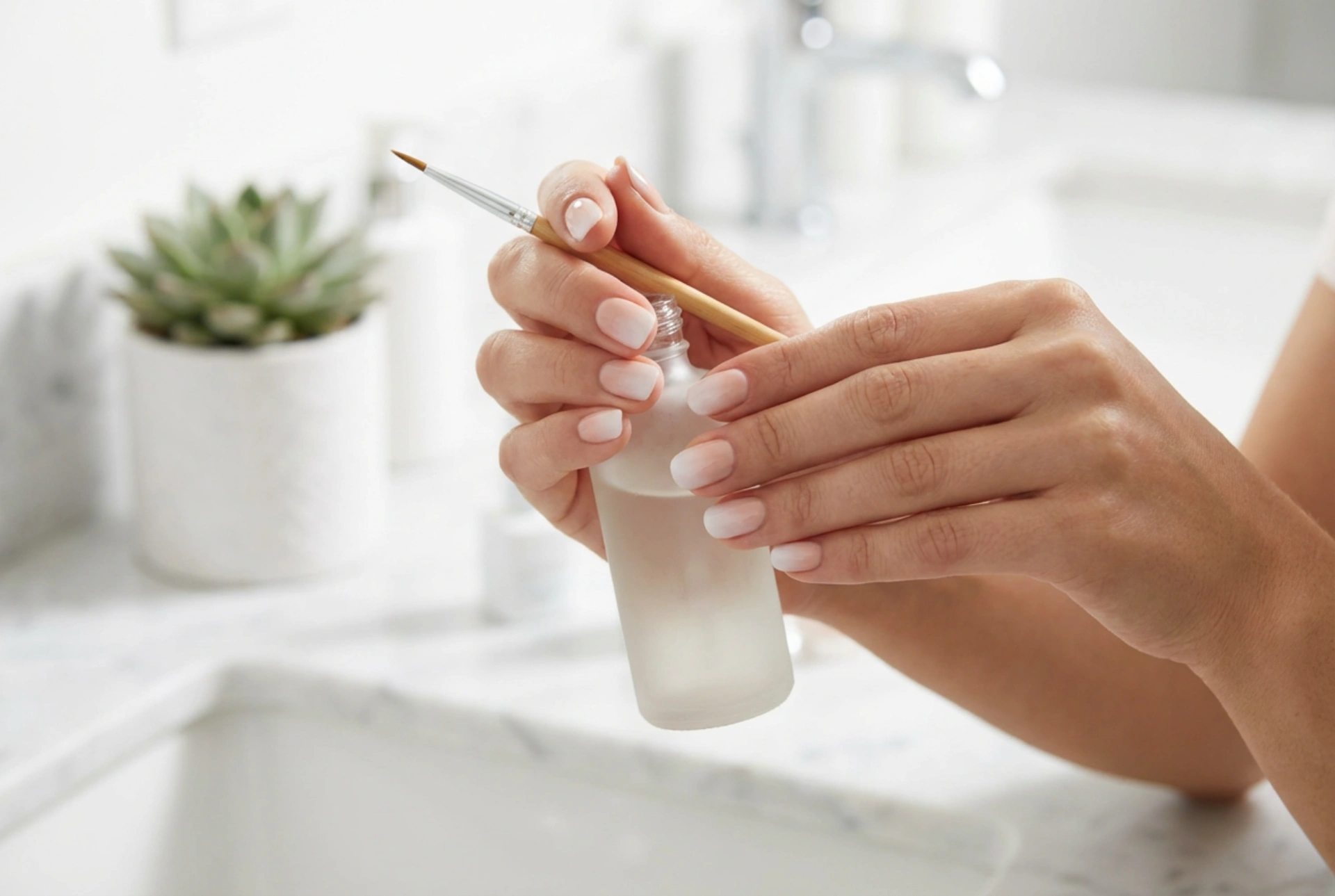 Ανοιχτόχρωμα νύχια ombre: ένα διακριτικό καθημερινό αποτέλεσμα σε λίγα βήματα