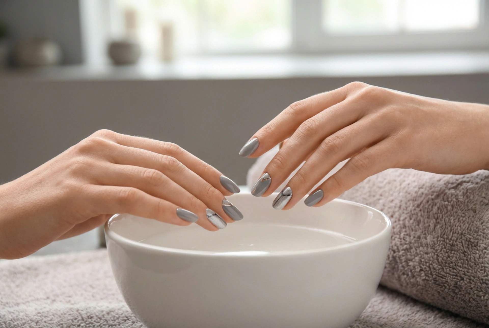 Γκρι και ασημί νύχια: συνδυασμός αποχρώσεων, εφέ και απλά σχέδια