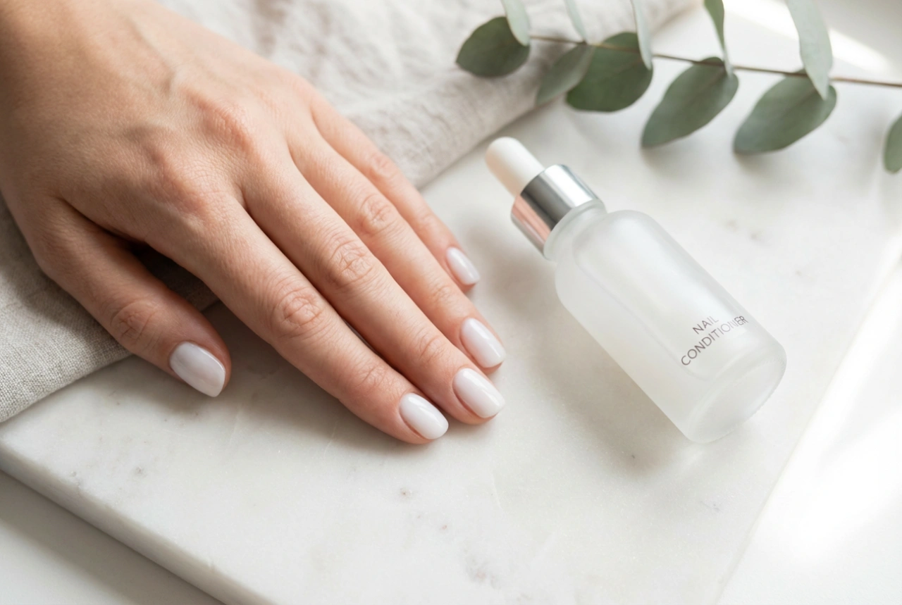 Γαλακτερό conditioner νυχιών: εξομάλυνση του χρώματος και γρήγορη, περιποιημένη εμφάνιση