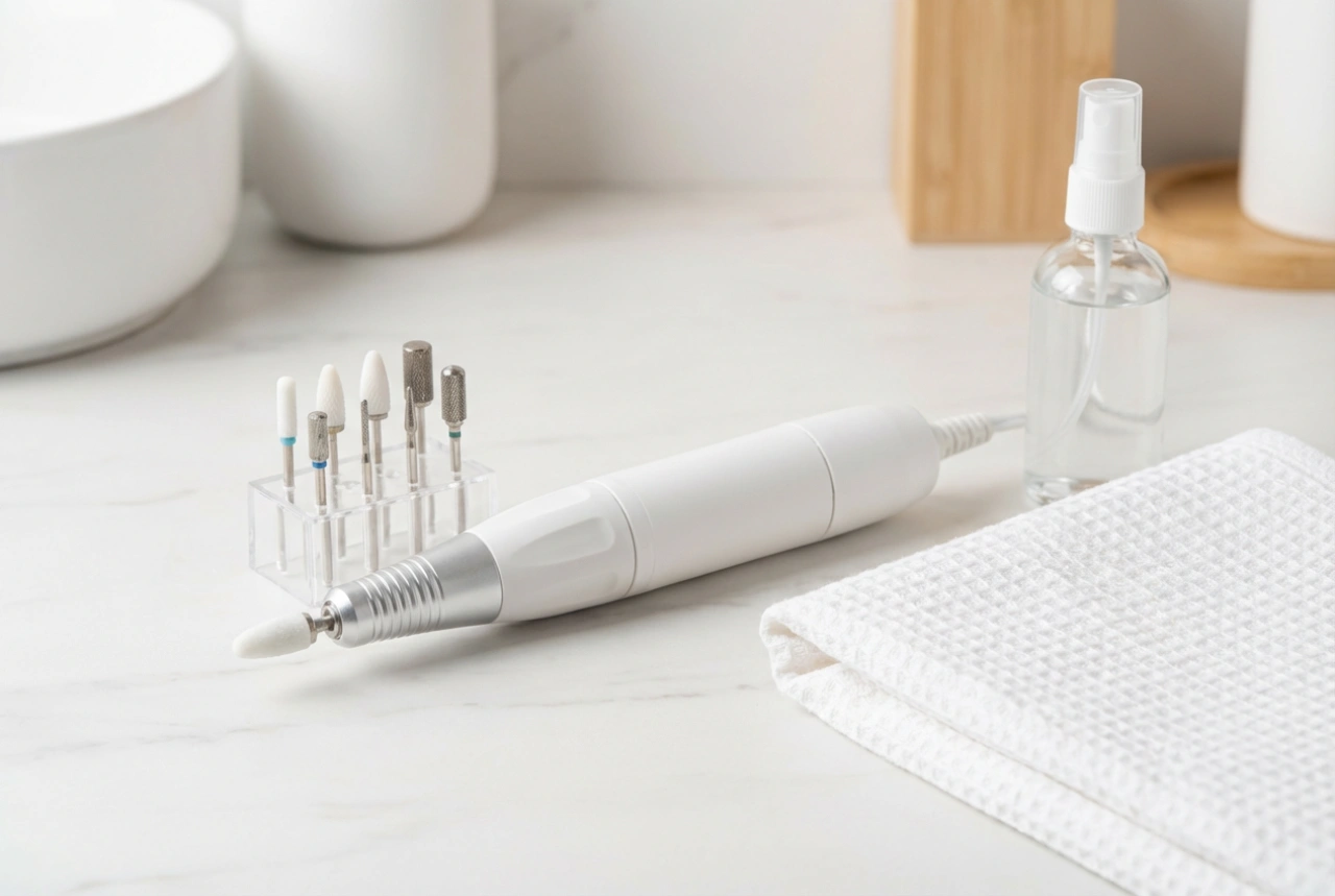 Ηλεκτρικός τροχός για νύχια και φτέρνες: επιλογή φρεζών, ταχύτητα περιστροφής και υγιεινή εργασίας