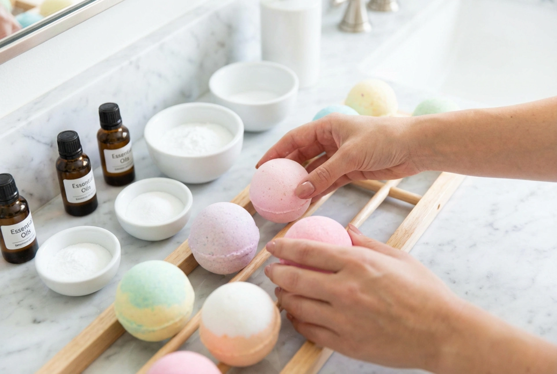 Σπιτικές βόμβες μπάνιου: βήμα προς βήμα από την ανάμειξη μέχρι το στέγνωμα