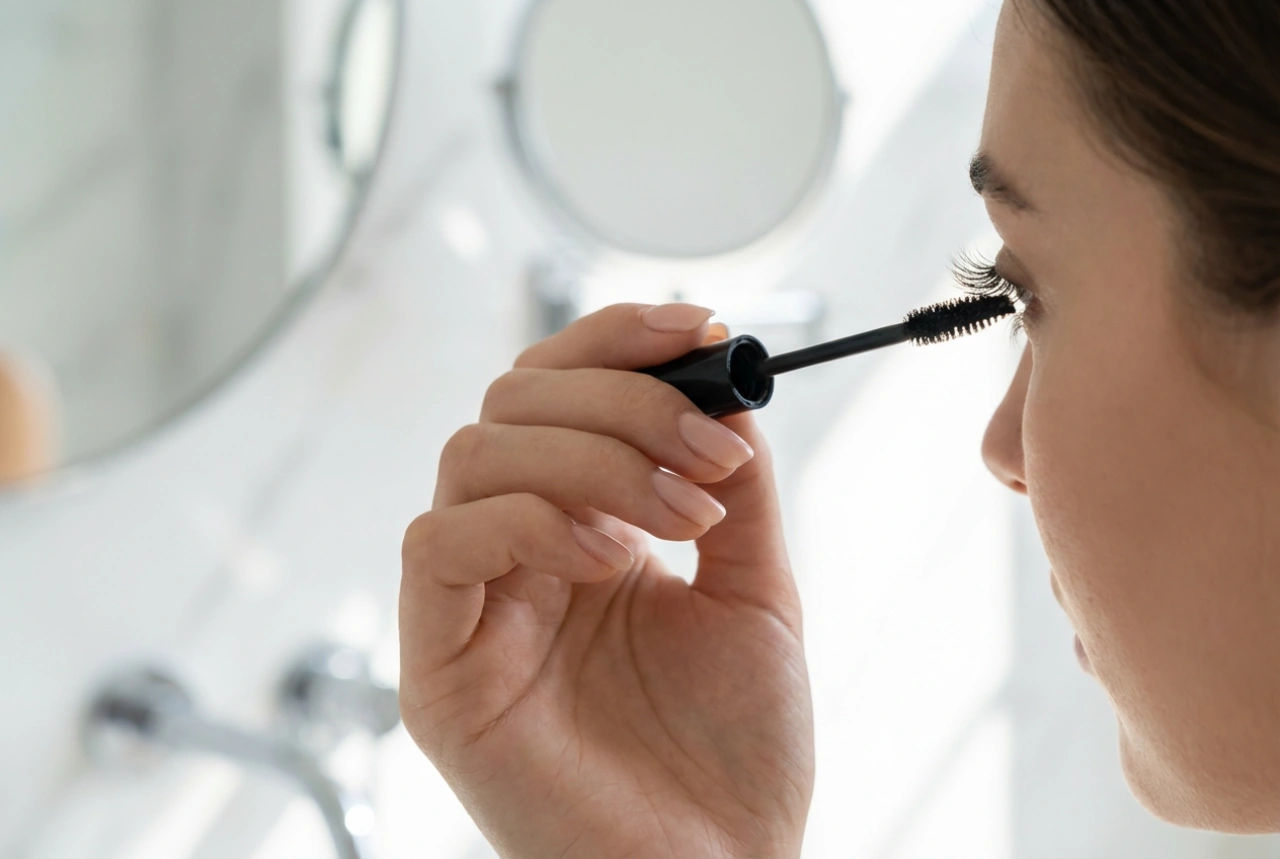 Πώς να εφαρμόσετε μάσκαρα με ίνες για μήκος, αποφεύγοντας το τρίψιμο και το κόλλημα