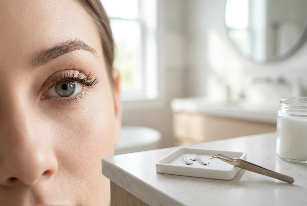 Βλεφαρίδες τουφάκια χωρίς δράματα: φυσικό αποτέλεσμα βήμα προς βήμα