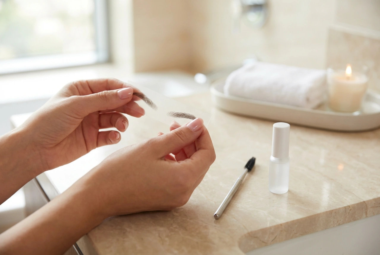 Αυτοκόλλητα φρύδια: πώς να ταιριάξετε το σχήμα και να τα κολλήσετε σταθερά