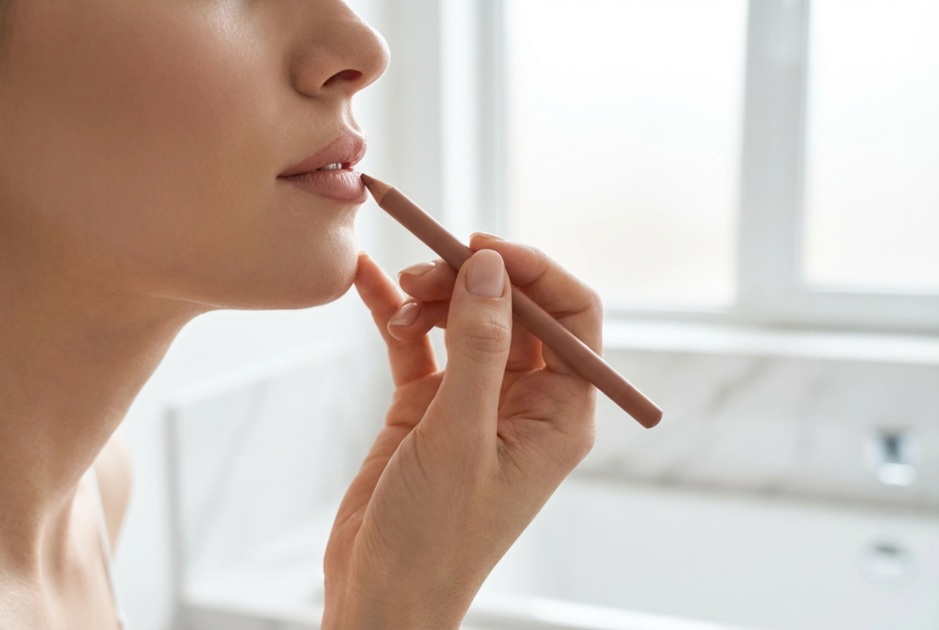 Nude περίγραμμα χειλιών: διαμόρφωση σχήματος και μακιγιάζ μεγάλης διάρκειας