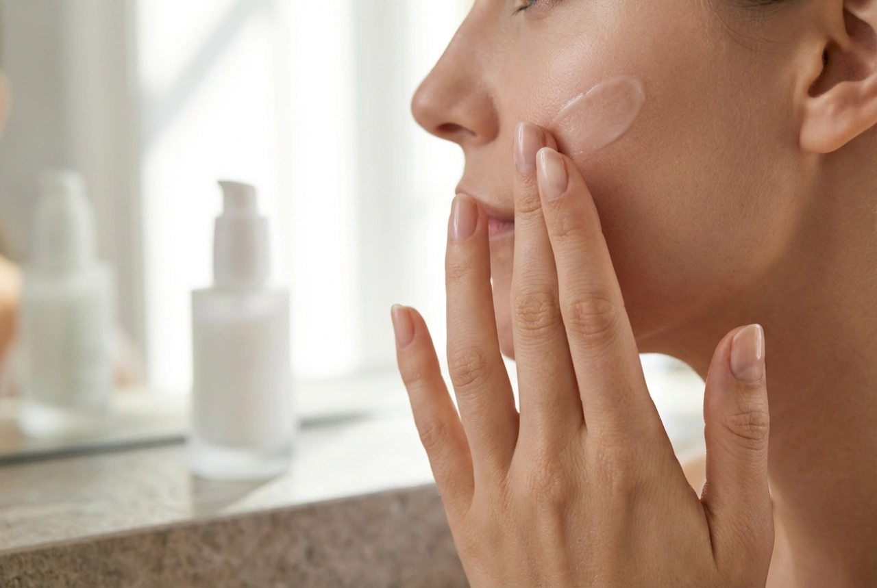 Ματ βάση μακιγιάζ: εφαρμογή λεπτής στρώσης και σταθεροποίηση