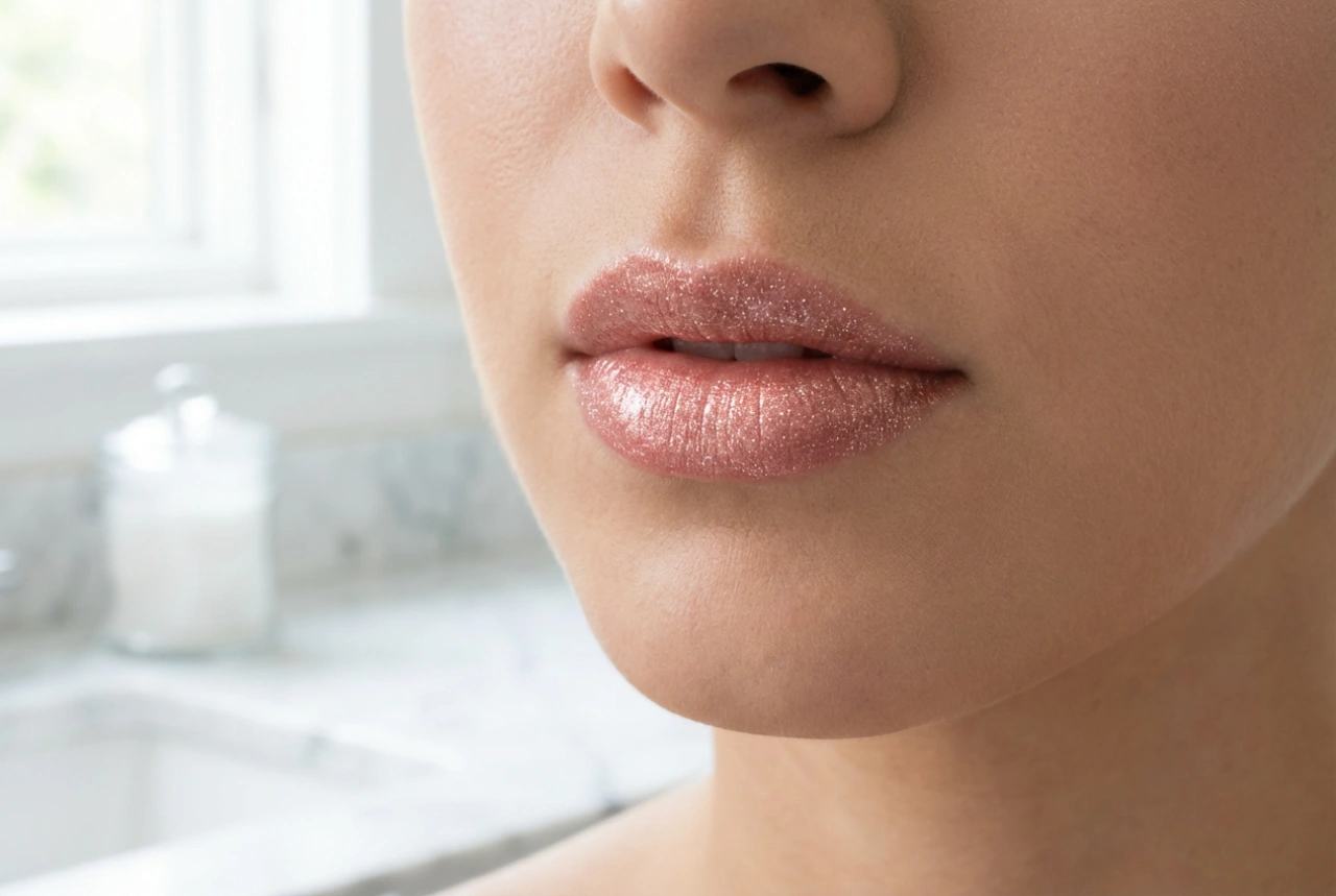 Lip gloss με σωματίδια λάμψης: Πώς να το φορέσετε με κομψότητα