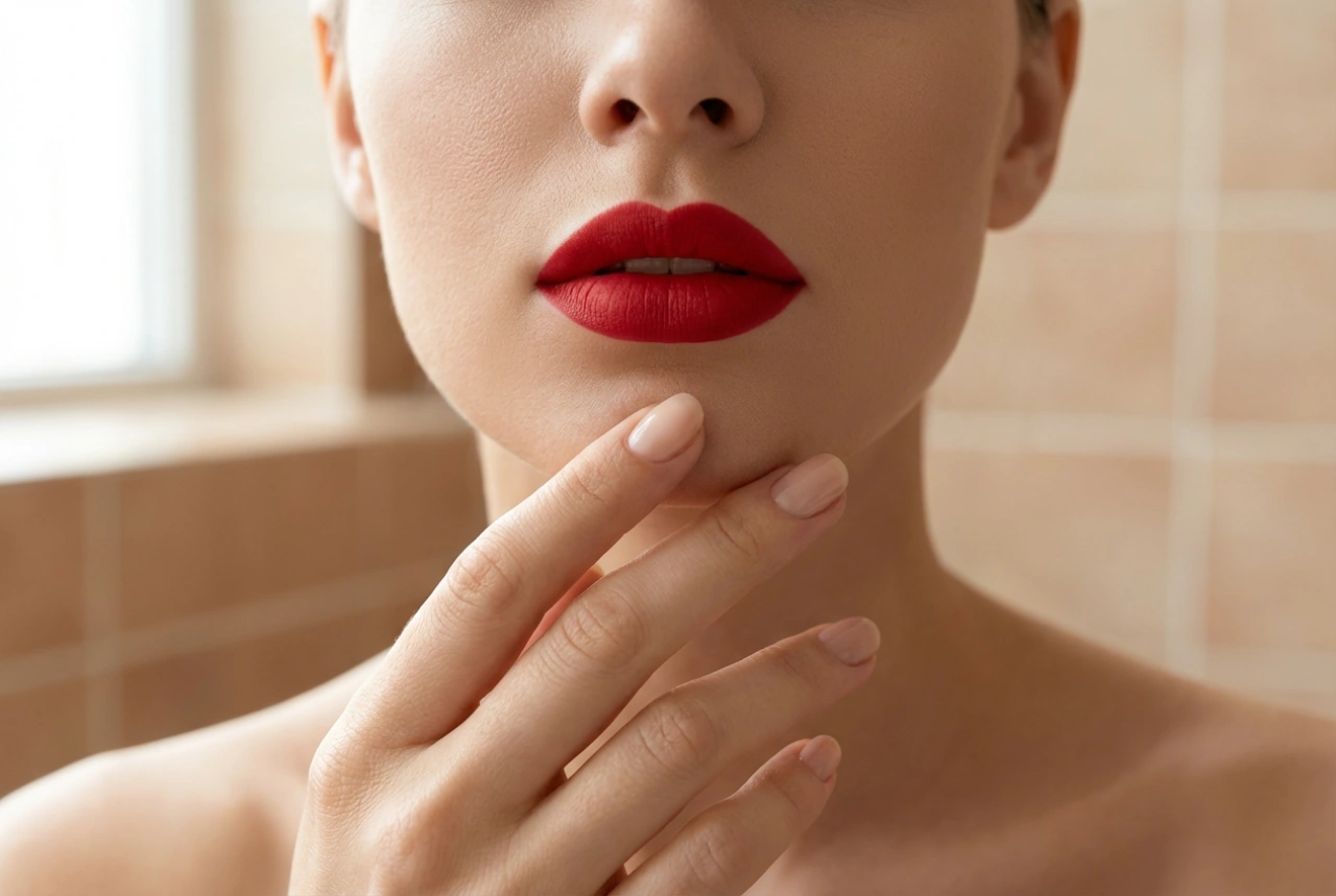 Κόκκινο κραγιόν βήμα προς βήμα: προετοιμασία χειλιών, περίγραμμα και διάρκεια