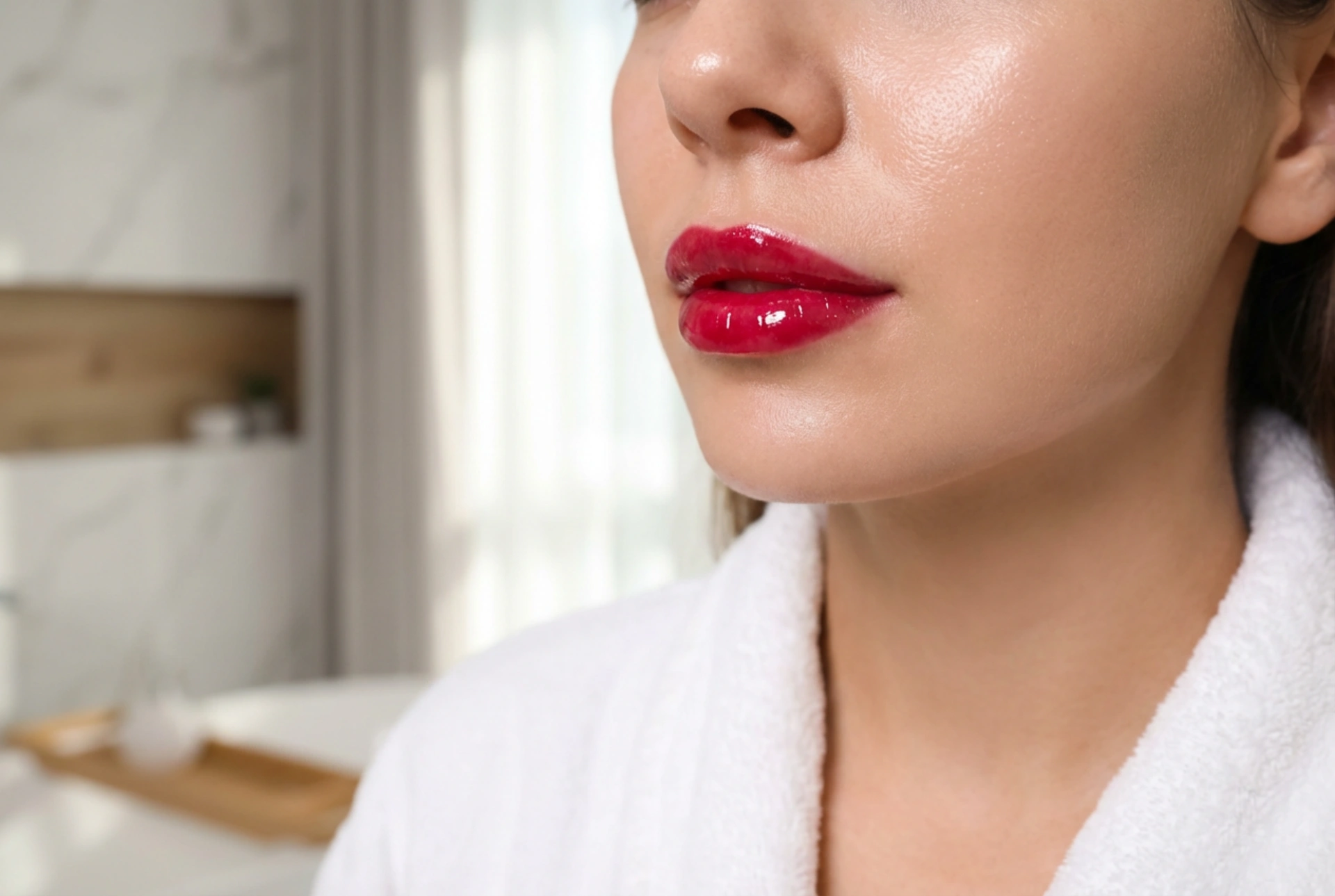 Κόκκινο Lip Gloss: Λαμπερά Κόκκινα Χείλη χωρίς Περίγραμμα